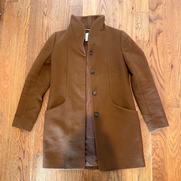 Aritzia Wilfred Italian Wool Cashmere Cocoon Trench Coat | Brown - Picture 1 of 12